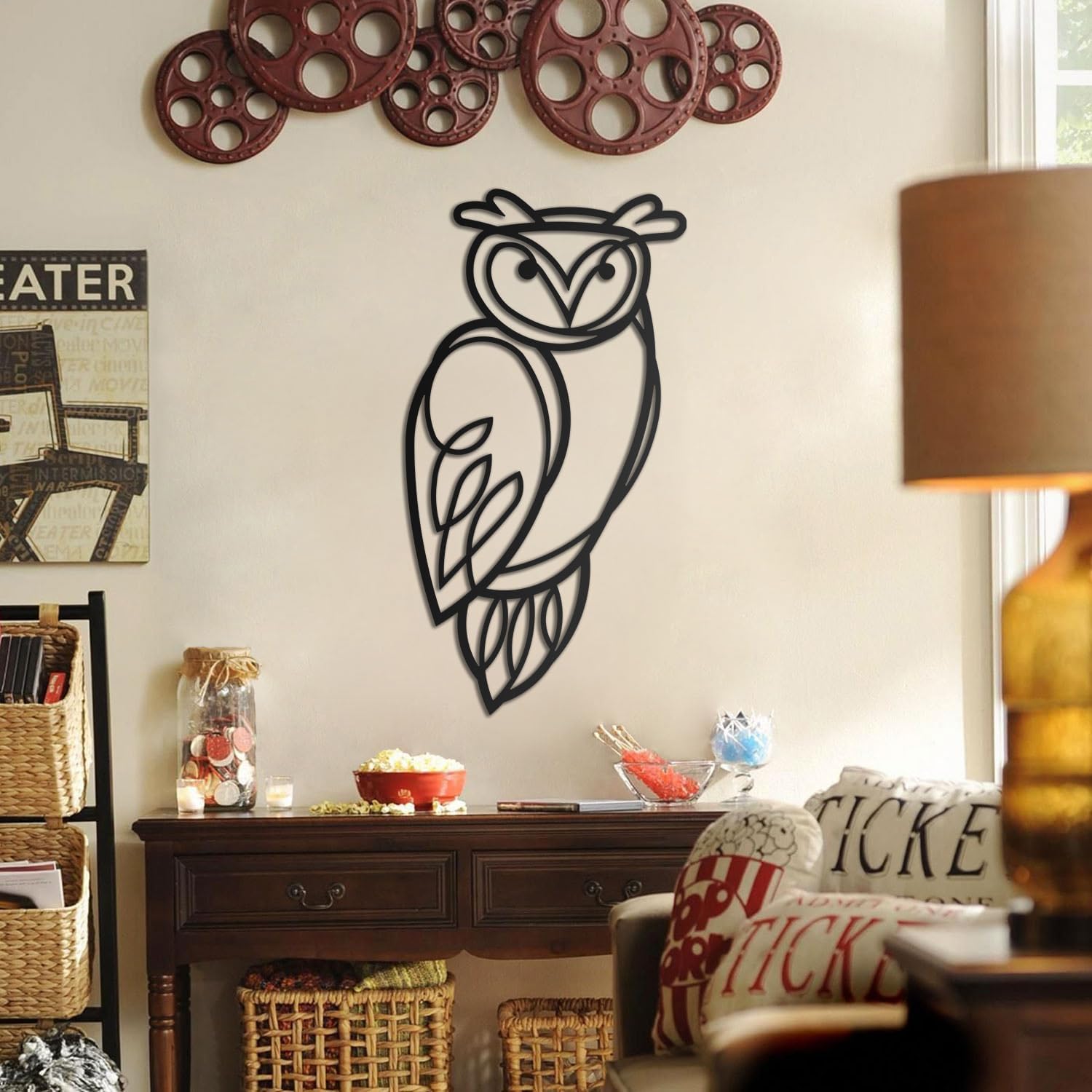 BONPERLA Modern Minimalist Owl Wall Art Decor