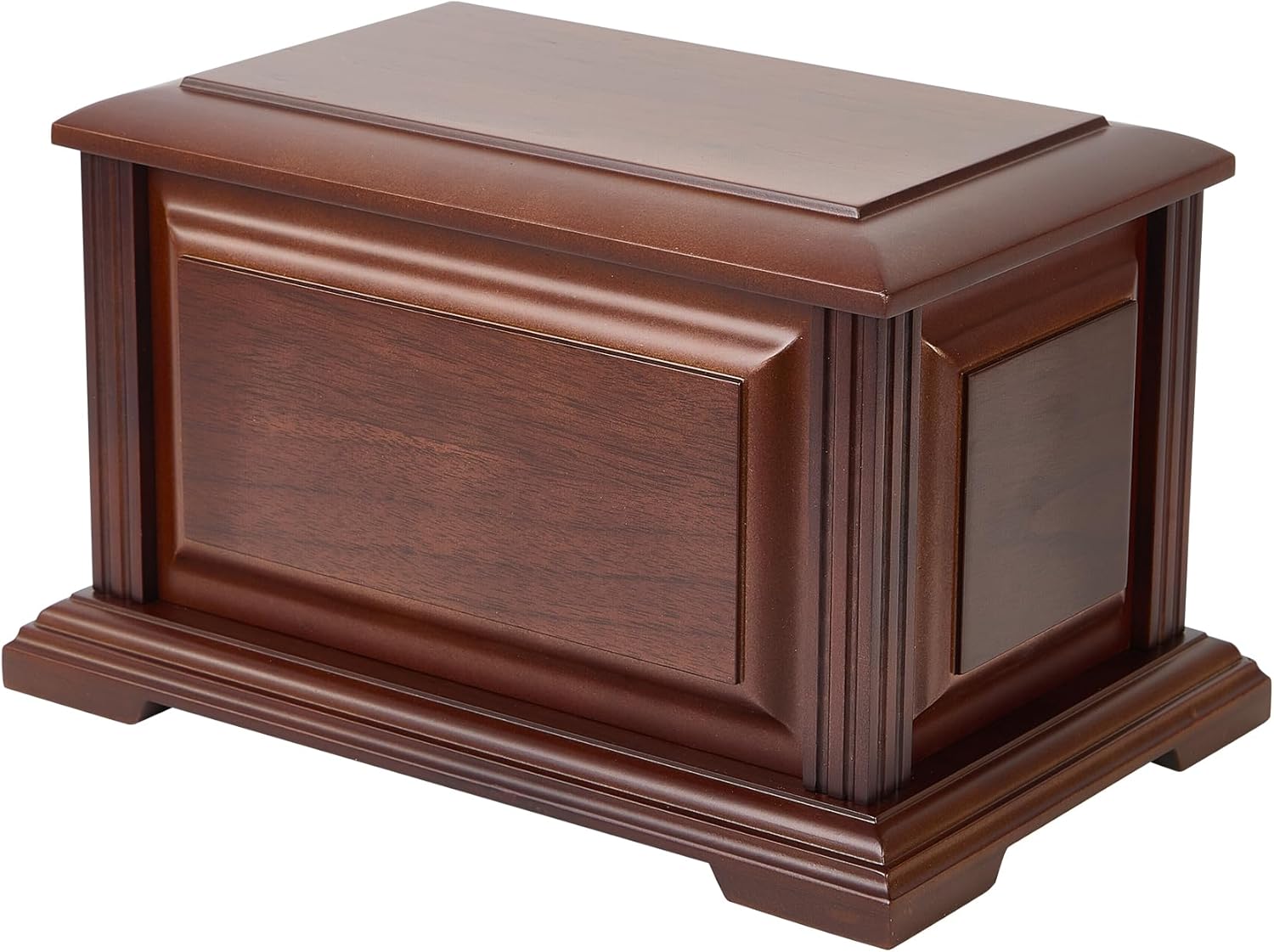 Handcrafted Wooden Cremation Urn Box for Human Ashes 225lbs Capacity