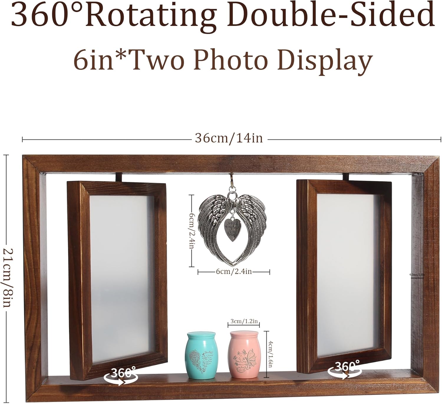 Contid Revolve Photo Frame Urn Set for Two