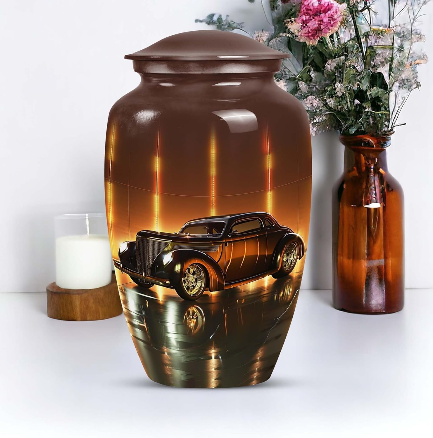 Golden Era Glow Classic Car Urn for Adult Ashes