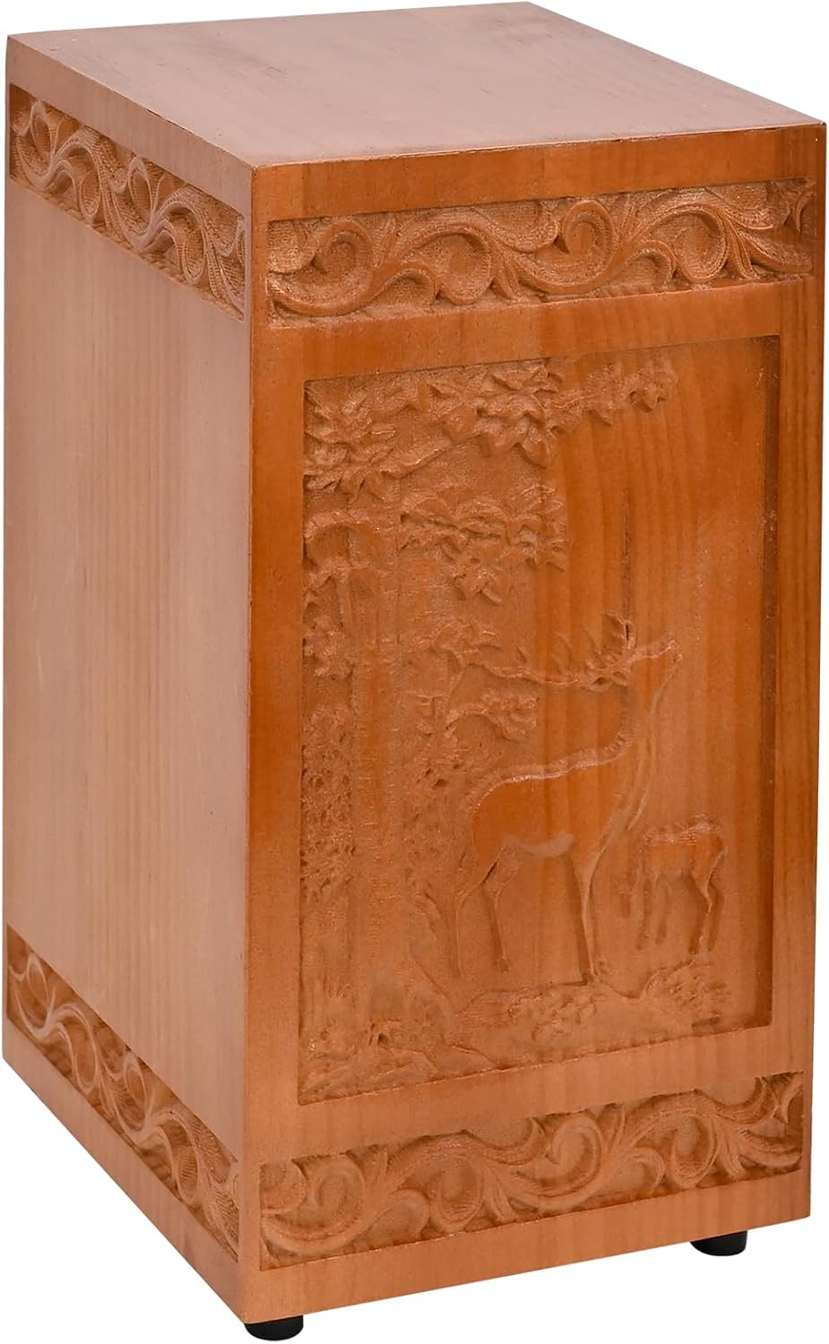 Elegant Wooden Cremation Urn for Human Ashes