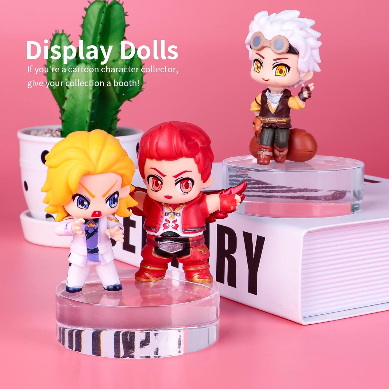 Hewomate Acrylic Display Block 2 Piece 3x3x1 Inch