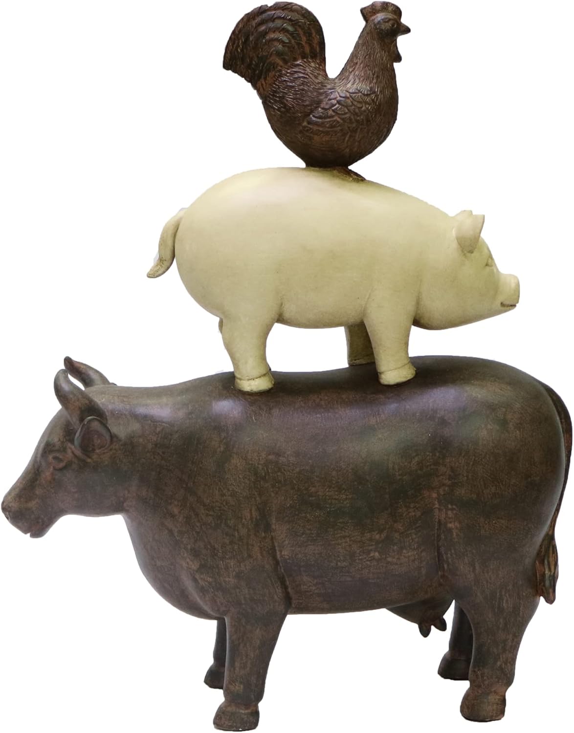 Natures Mark 3 Stacked Farm Animals Decor
