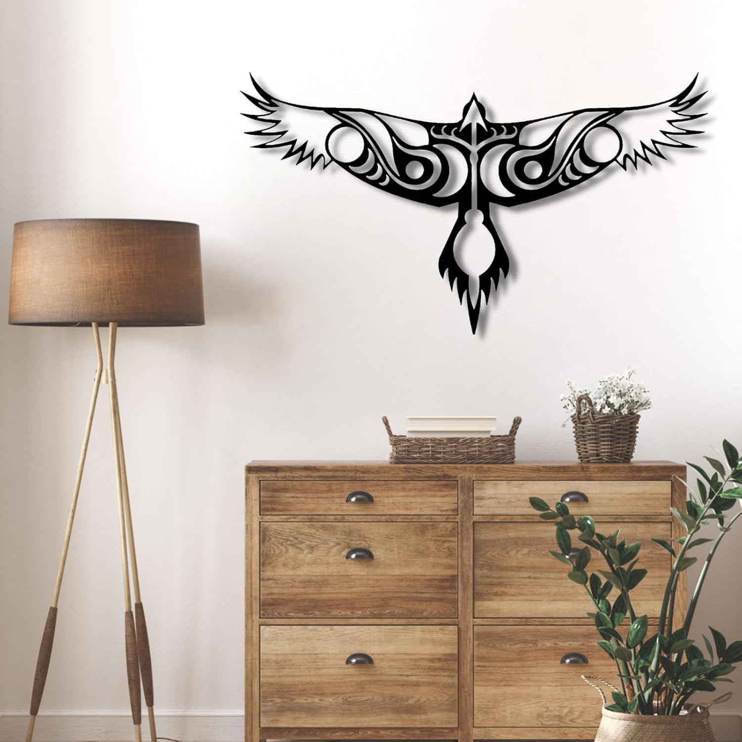 Norse Raven Metal Wall Sculpture Decor