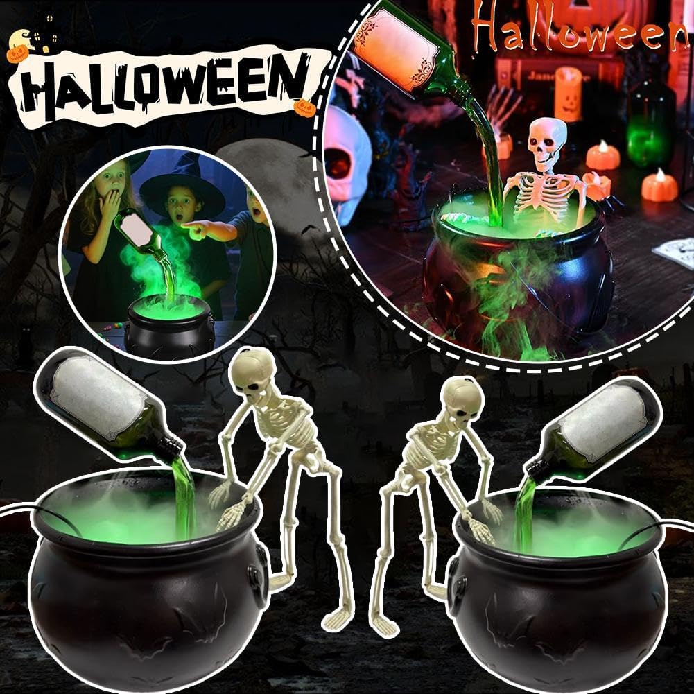 Halloween Decor Cauldron with Floating Potions and Diffuser