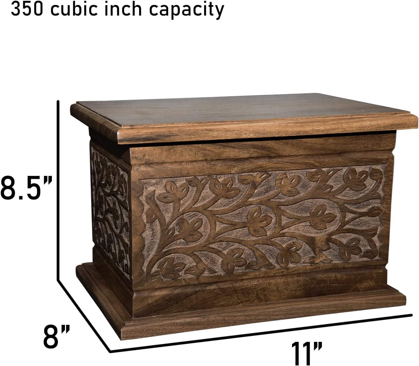 Extra Large Personalized Wooden Cremation Urn for Ashes