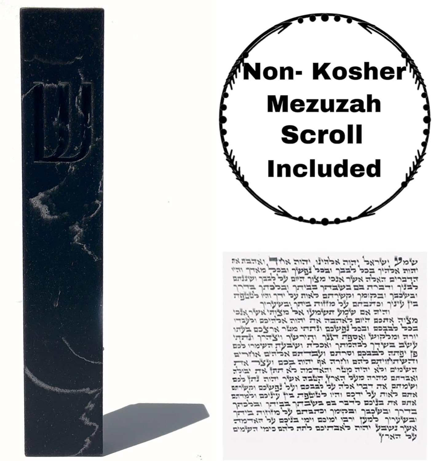 AS Modern Stone Mezuzah Case with Scroll Protection