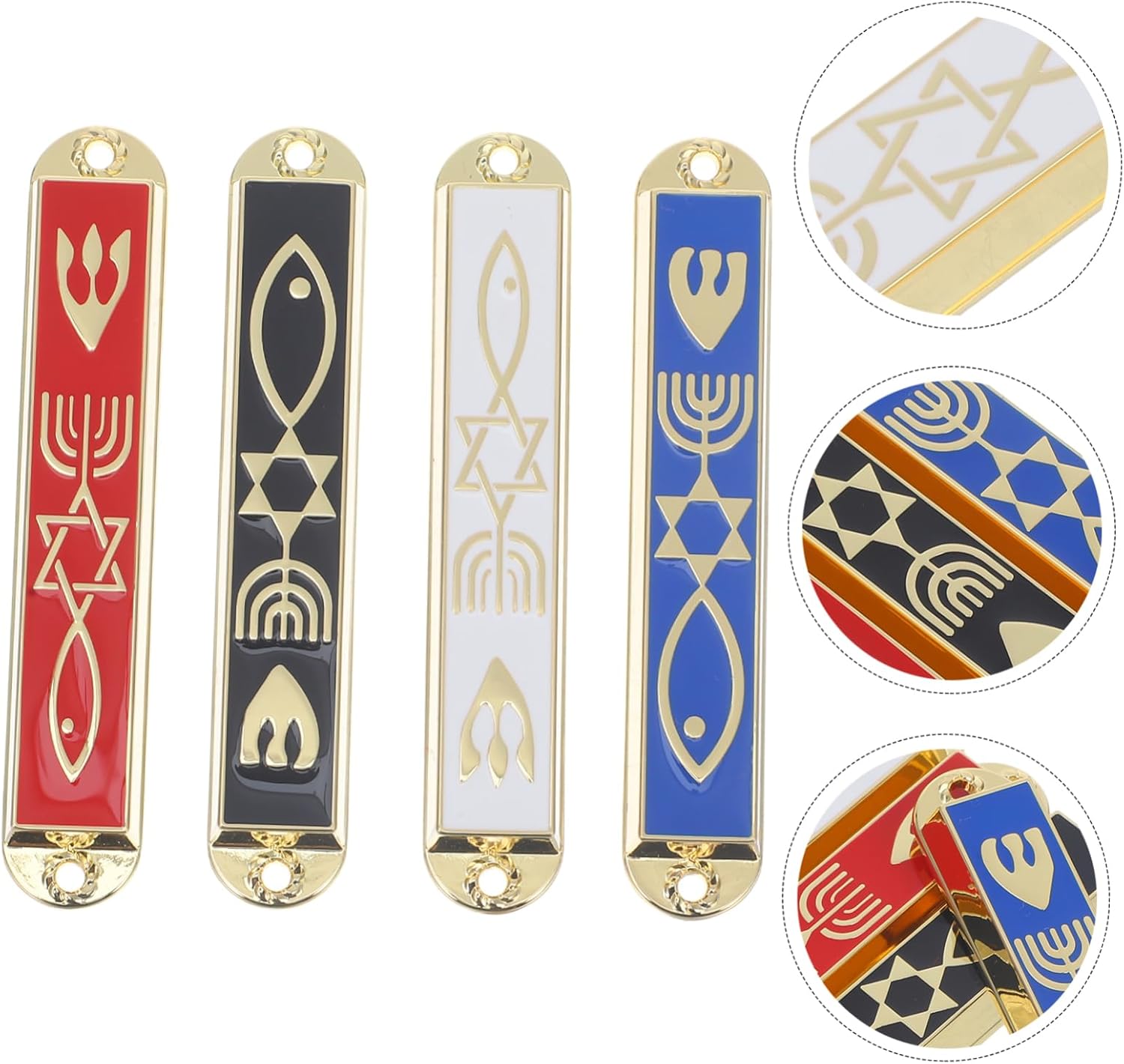 Wakauto 4pcs Retro Mezuzah Cases Decorative Gatepost Gifts