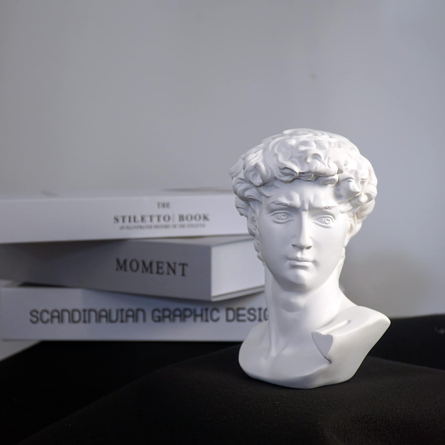 Michelangelos David Bust Statue 6 Inch White