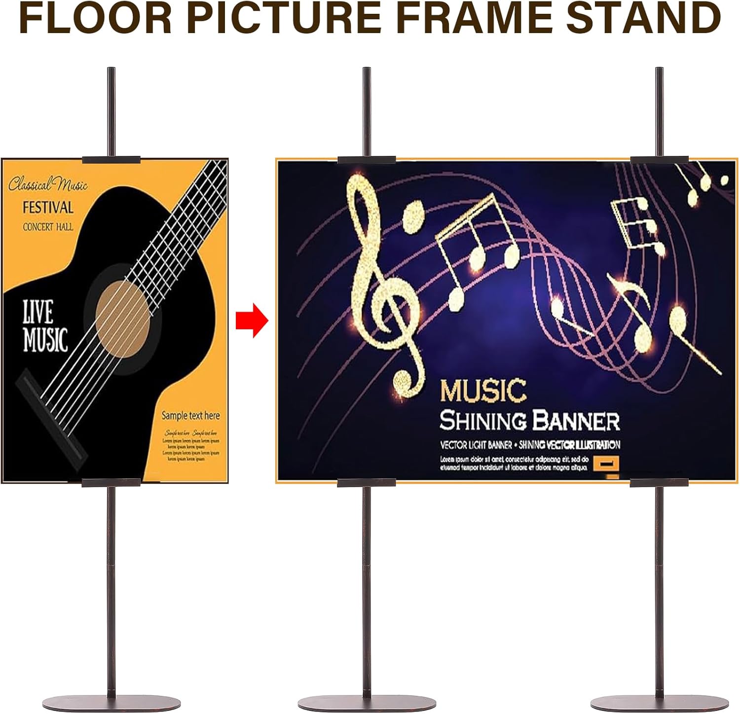 Adjustable Easel Stand for Sign and Art Display