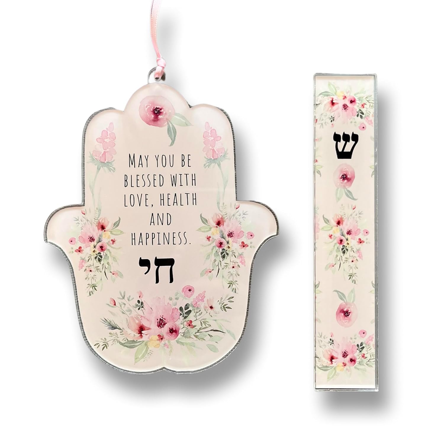 Lea Joelle Handmade Hamsa and Mezuzah Gift Set