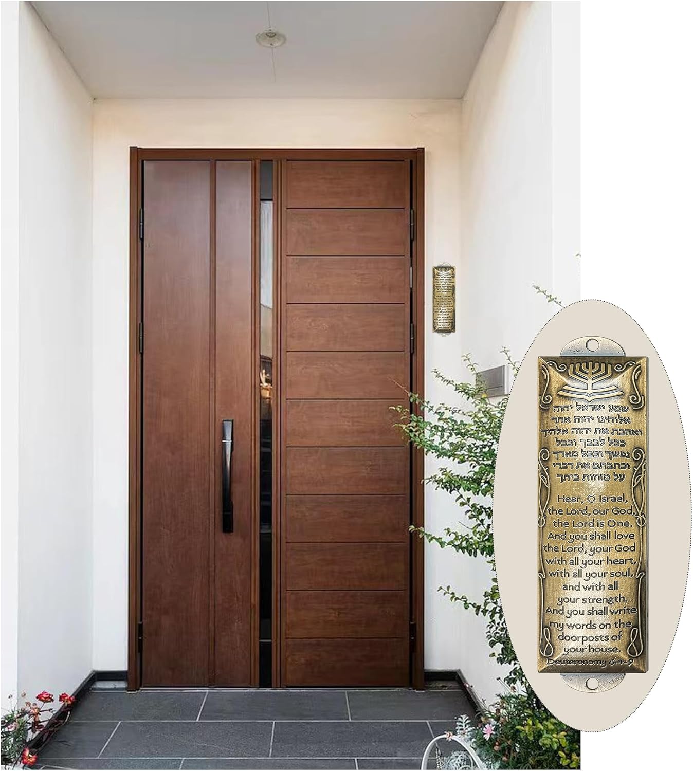 FEIXICHUJI 3-Piece Mezuzah Set with Scroll and Star of David