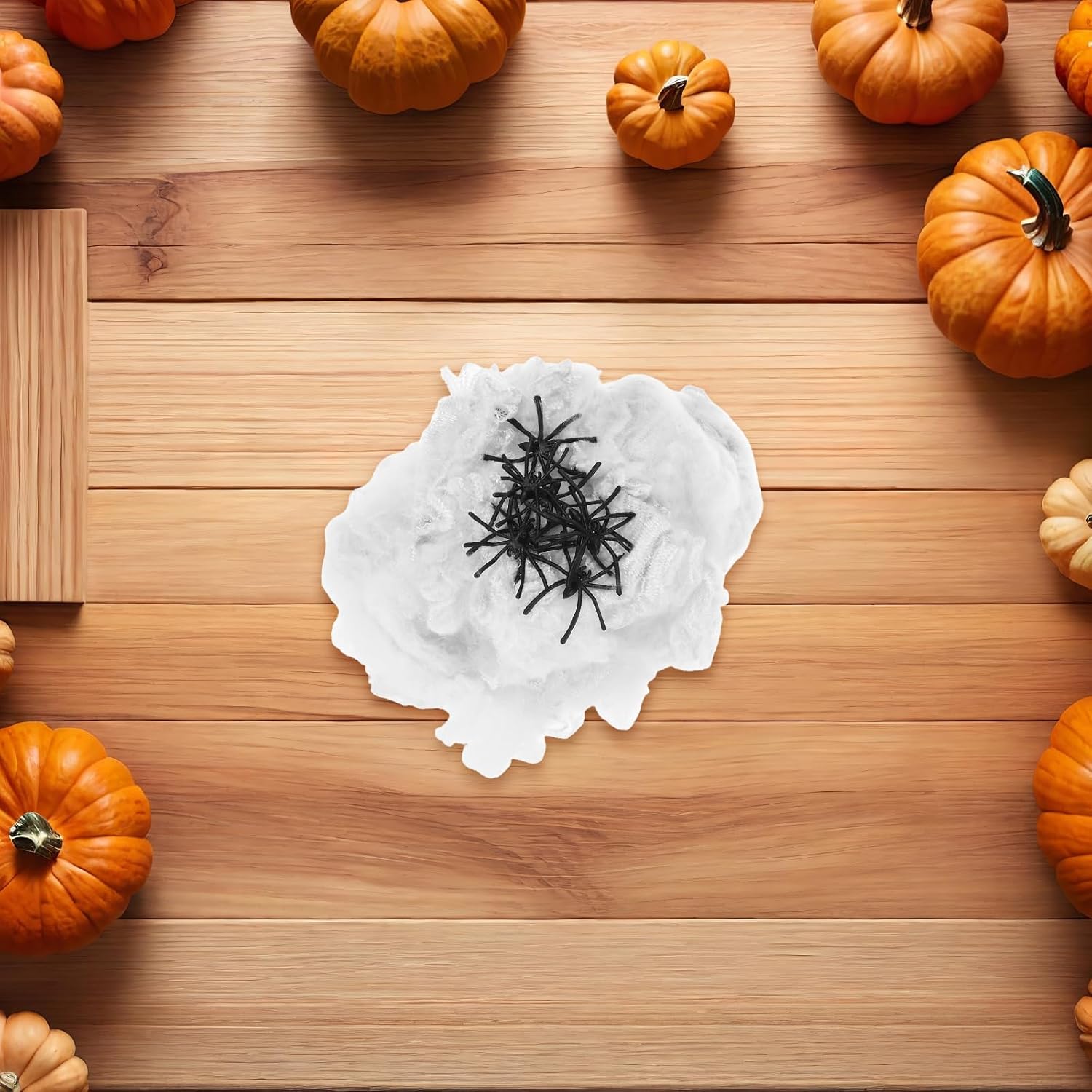 CIMAXIC 4 Pack Fake Spider Webs for Halloween