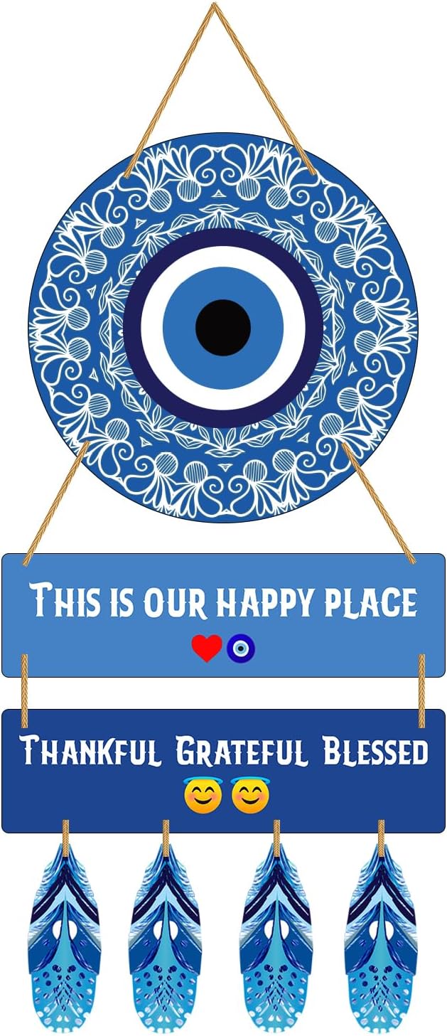Kaameri Bazaar 28 Cm Engineered Wood Evil Eye Wall Art