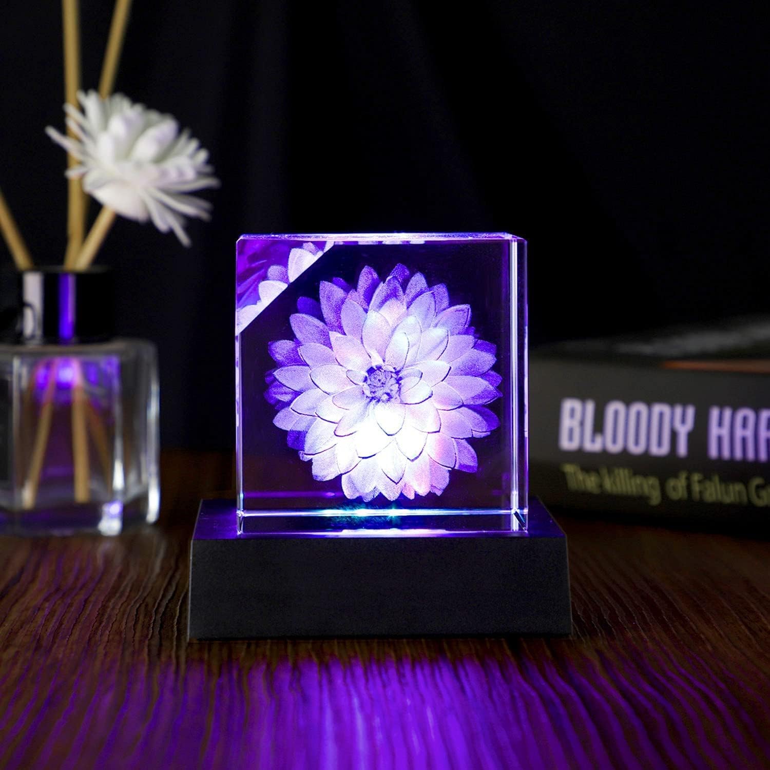 Facmogu 9 LED Light Base for Crystal 3D Glass Art