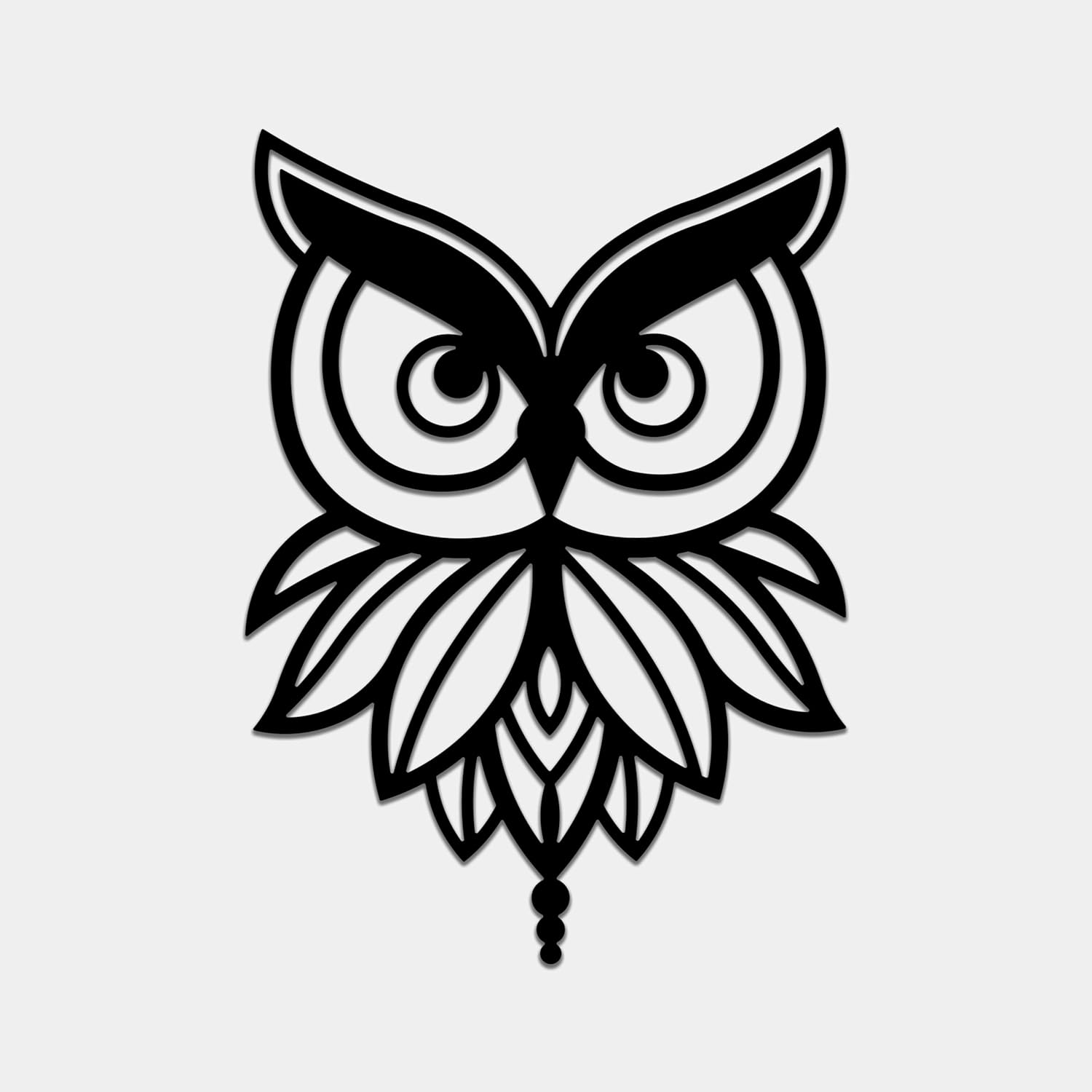BONPERLA Abstract Owl Wall Sculpture - Modern Metal Art