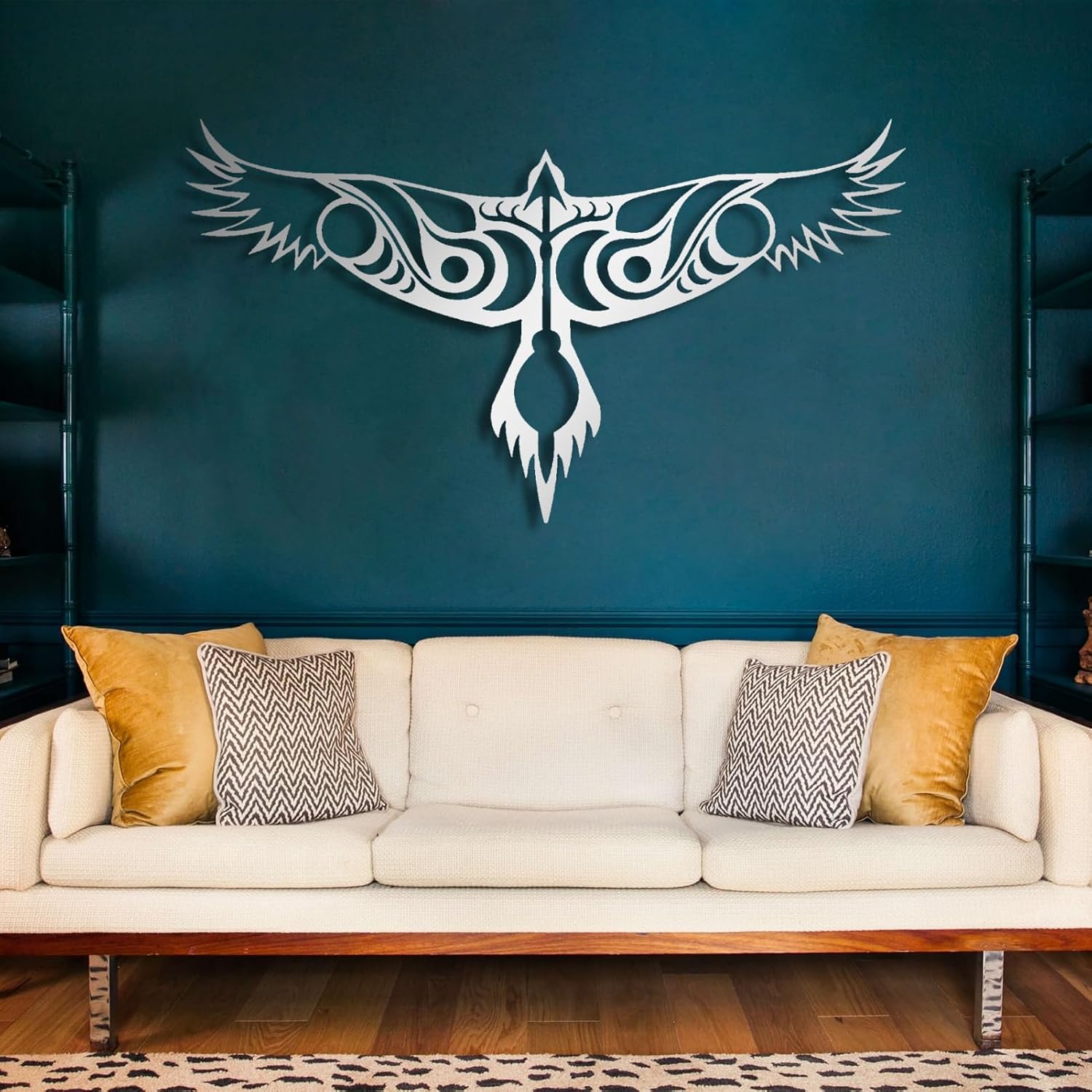 Norse Raven Metal Wall Sculpture Decor