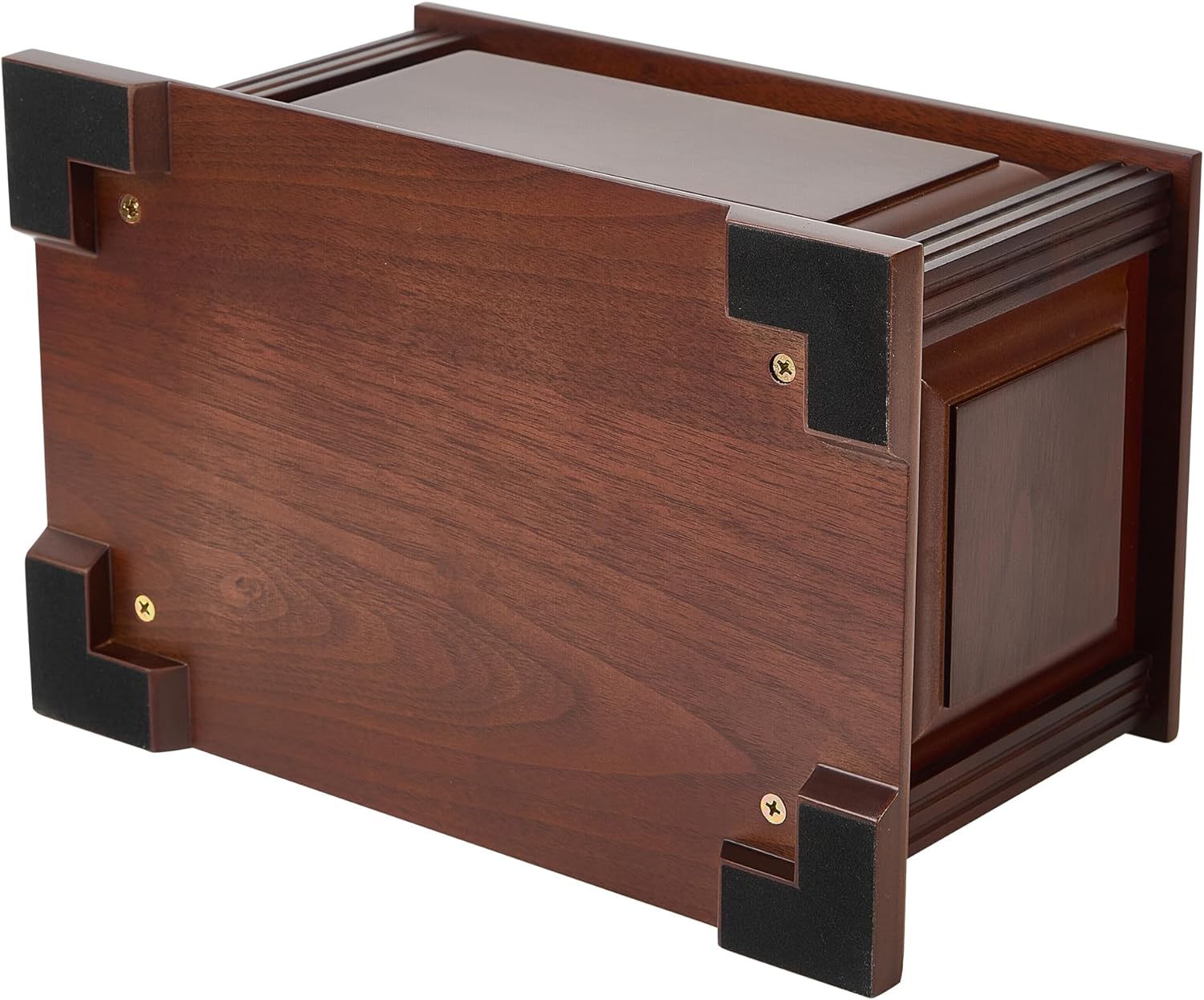 Handcrafted Wooden Cremation Urn Box for Human Ashes 225lbs Capacity