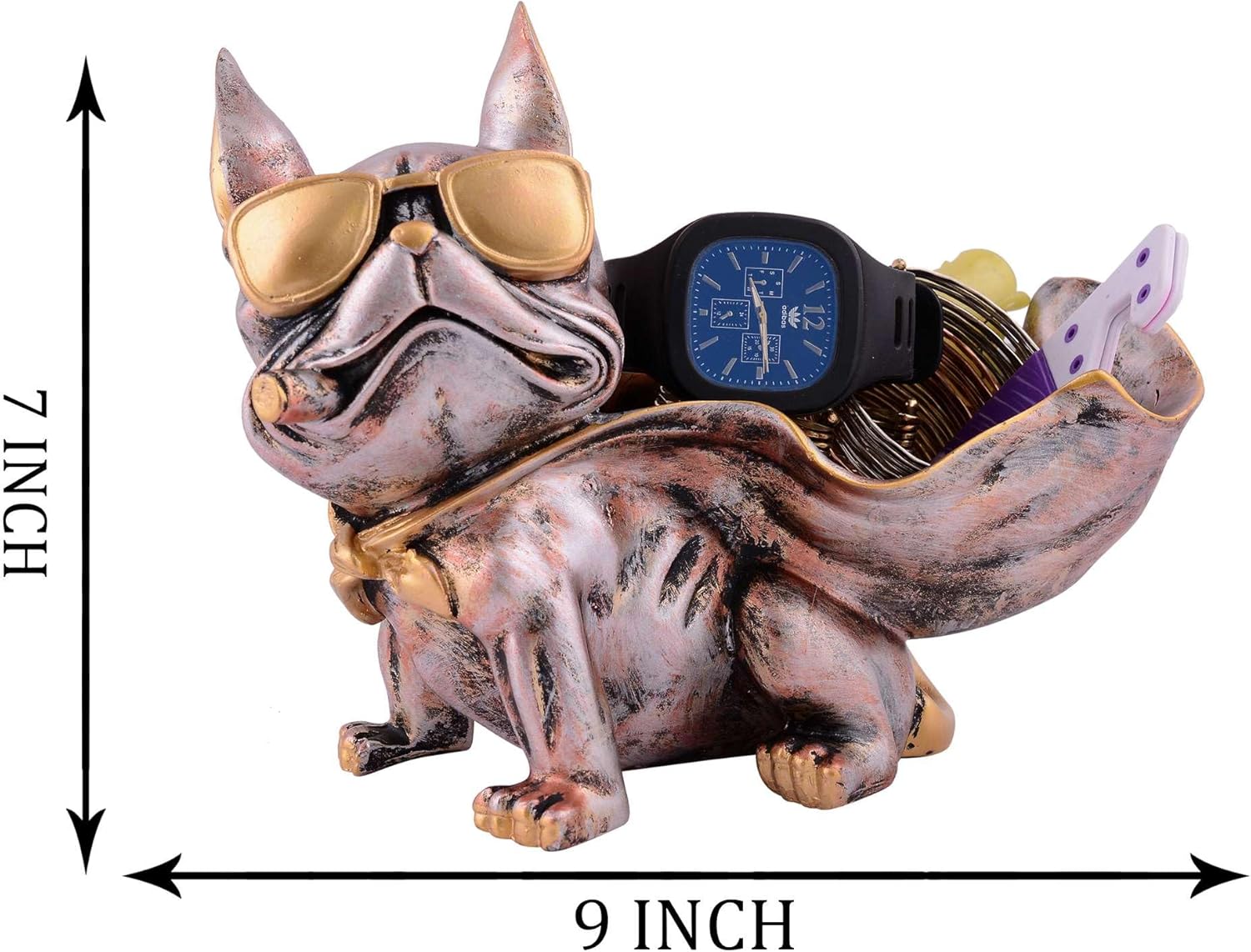 Cool Dog Showpiece with Plate for Home Decor