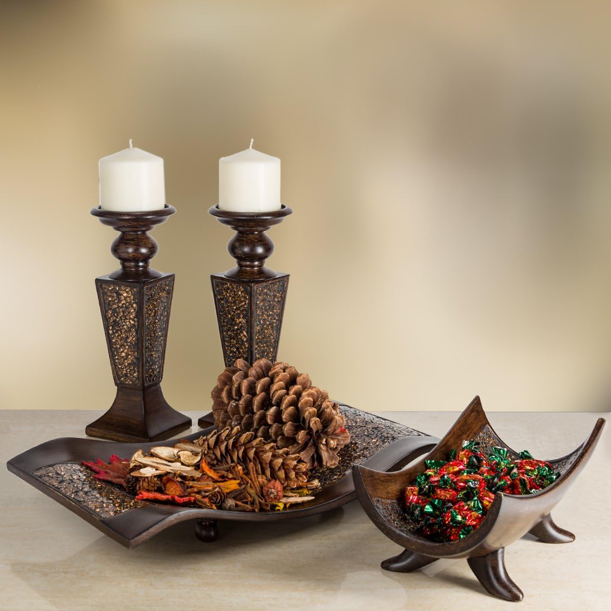 Creative Scents Schonwerk Brown Decorative Tray