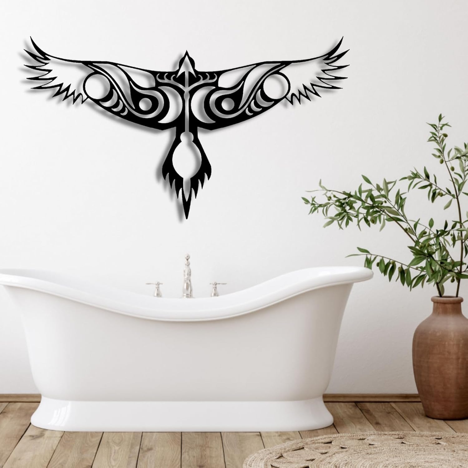 Norse Raven Metal Wall Sculpture Decor