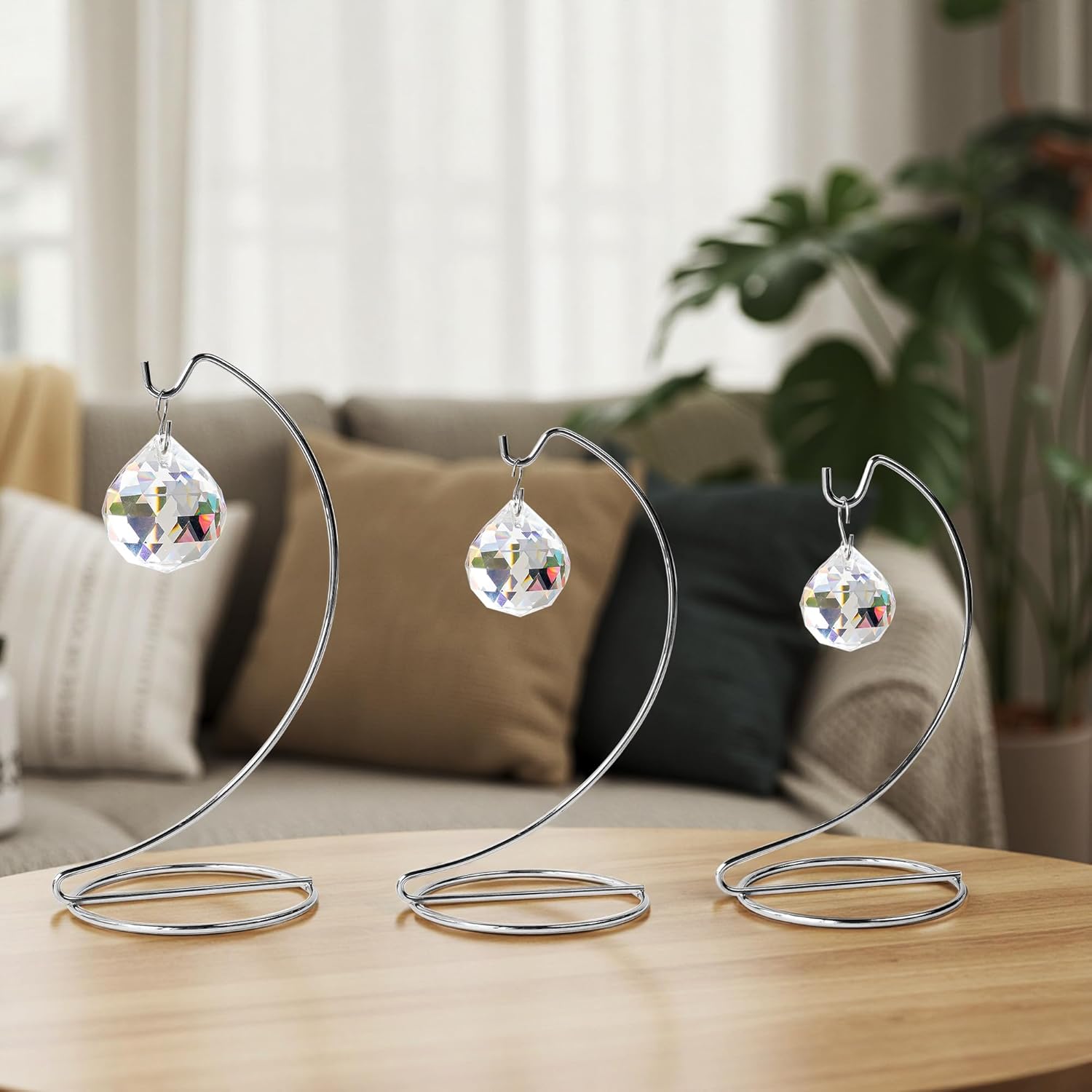 ZEERSHEE 3 Pcs Iron Hanging Stand Display for Decorations