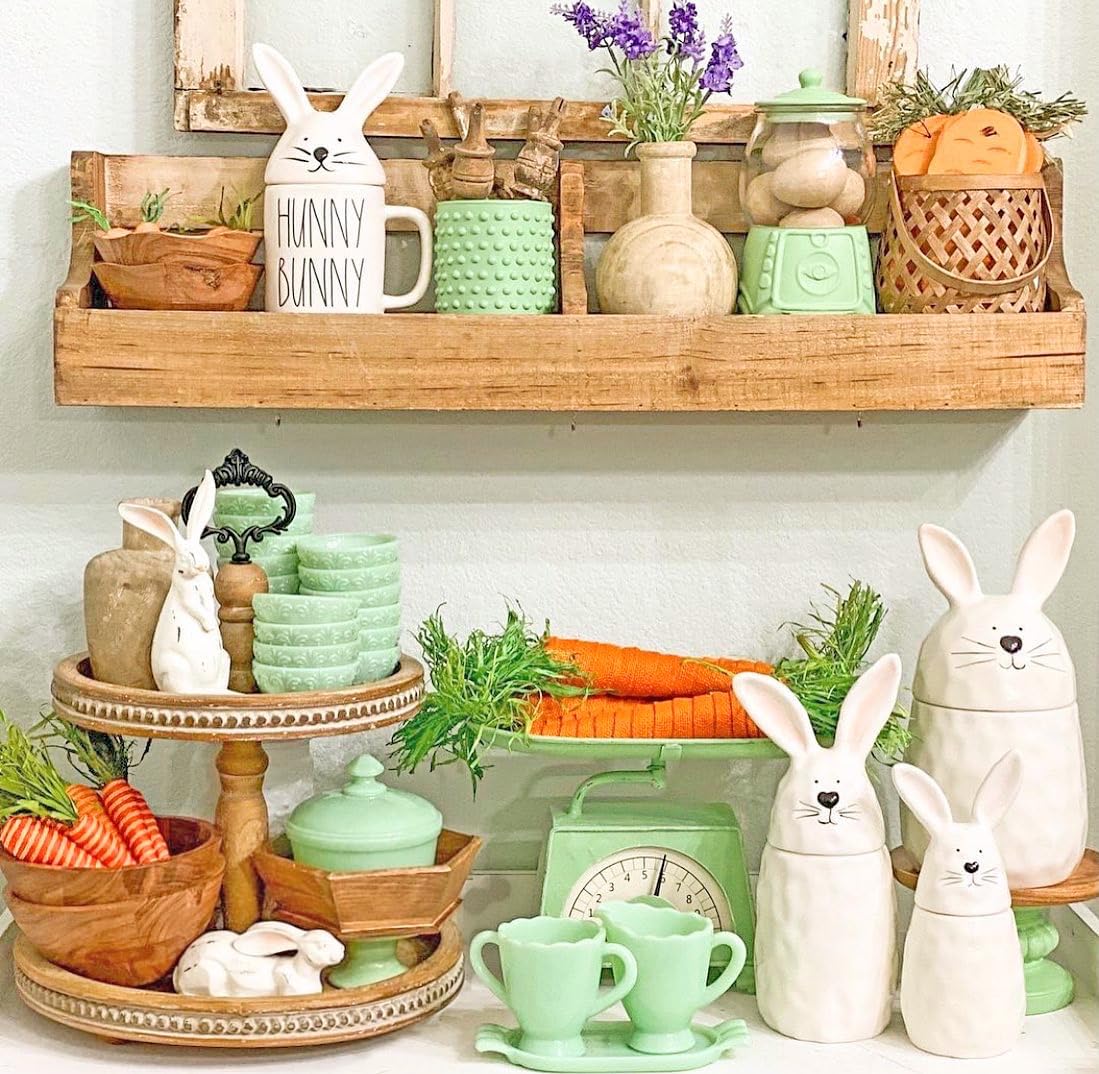 2 Tiered Wooden Serving Stand with Custom Handles