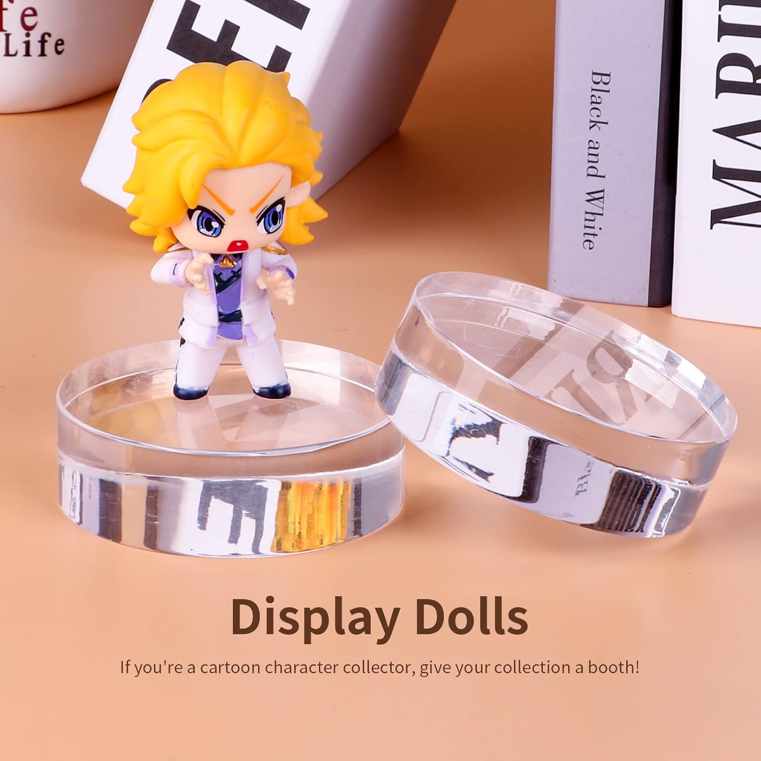 Hewomate Acrylic Display Block 2 Piece 3x3x1 Inch