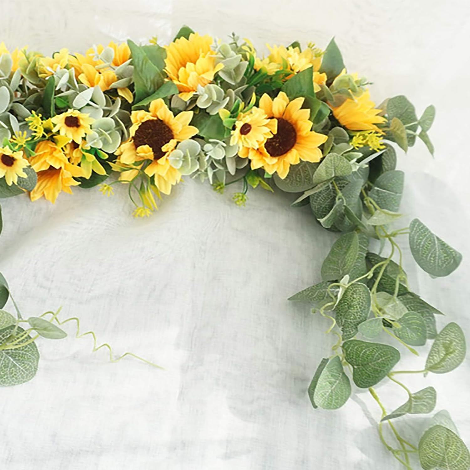 Firlar Artificial Sunflower Swag 18 Inch Decor