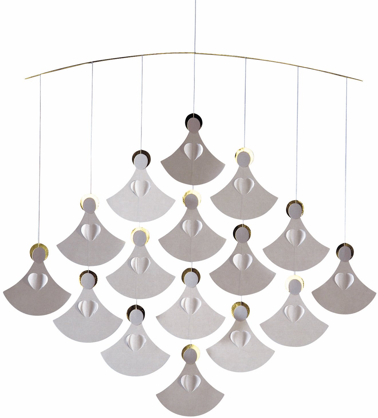 16 Angels Hanging Mobile - 18 Inches - Handmade in Denmark