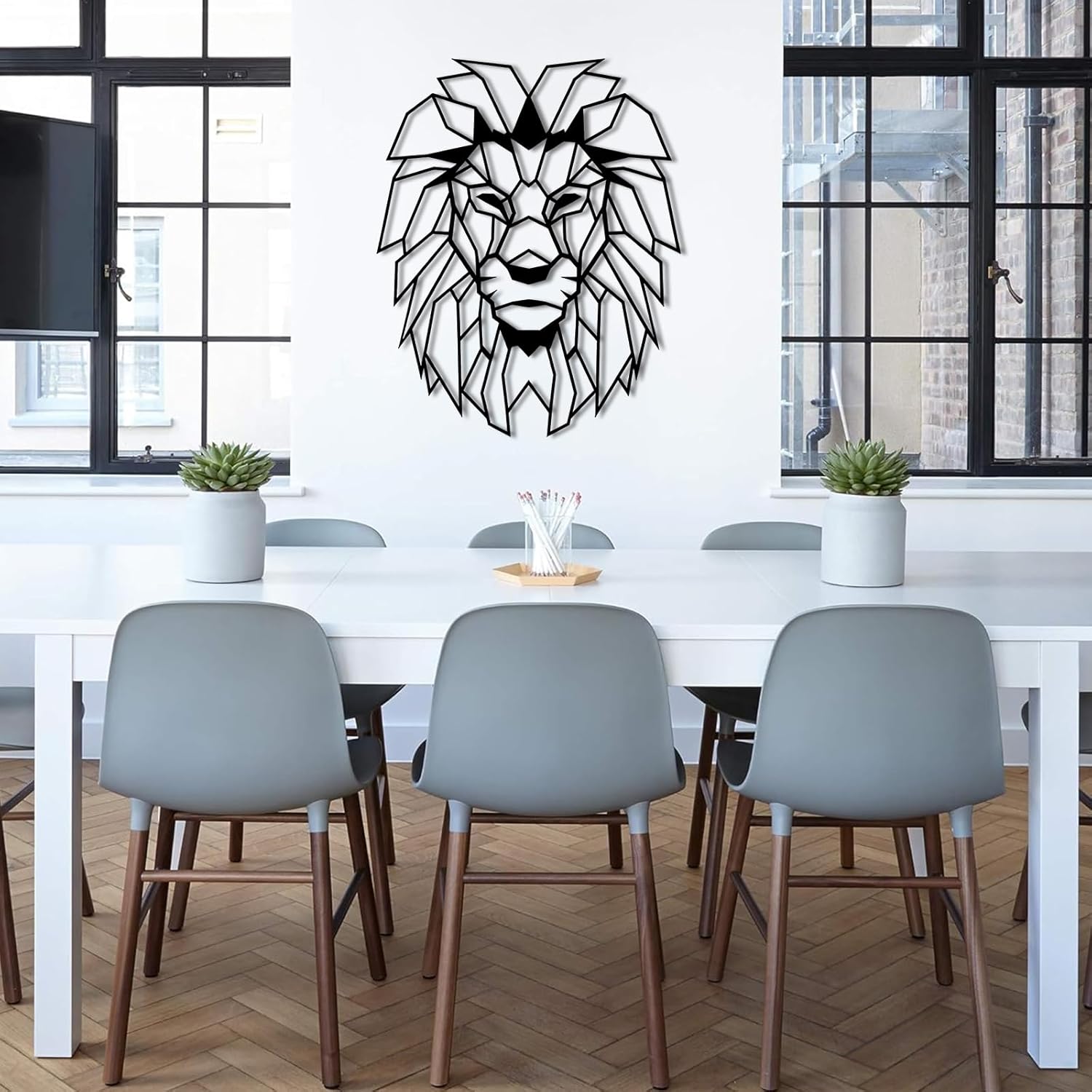 ICEWQOQU Lion Head Metal Wall Art