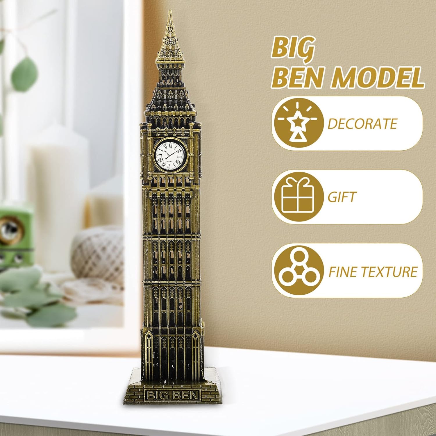 Alipis London Big Metal Building Model Decorative Statue