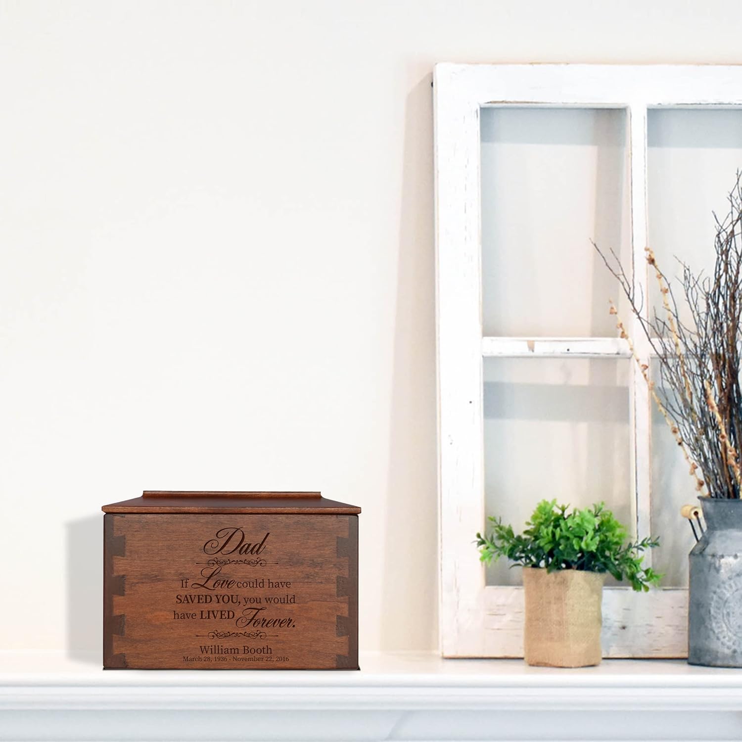 LifeSong Milestones Small Personalized Wooden Cremation Urn