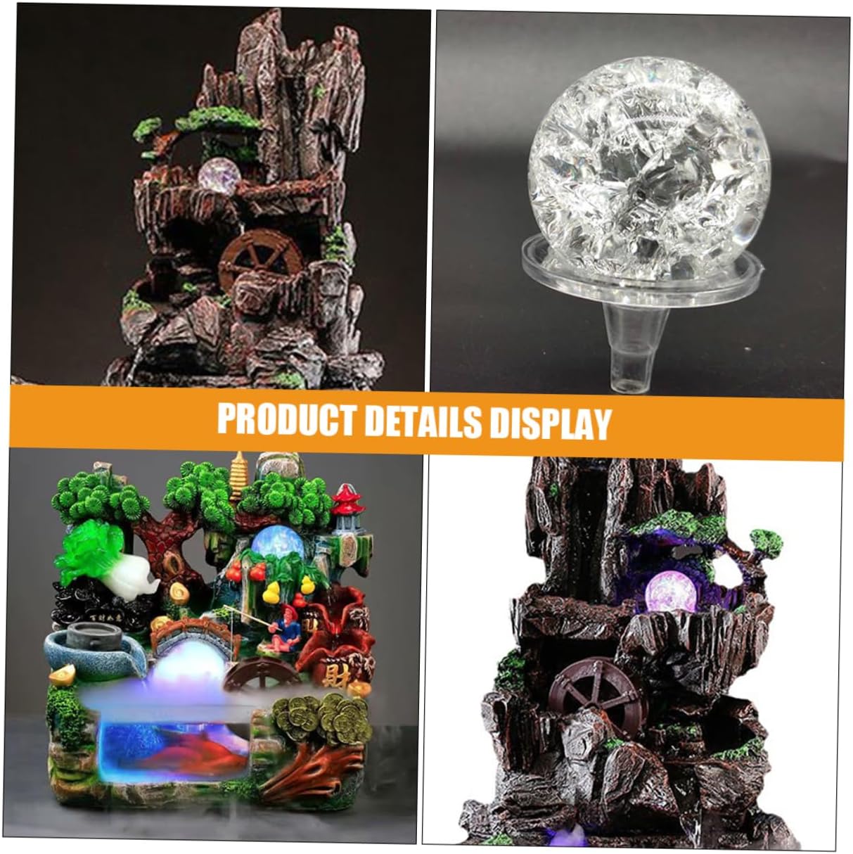 PRETYZOOM Crystal Ball Replacement for Fountain and Home Decor