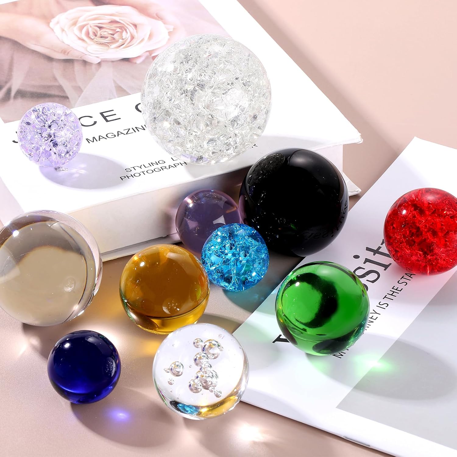 UXCELL 50mm 2 Inch Green Crystal Sphere Ball Decorative