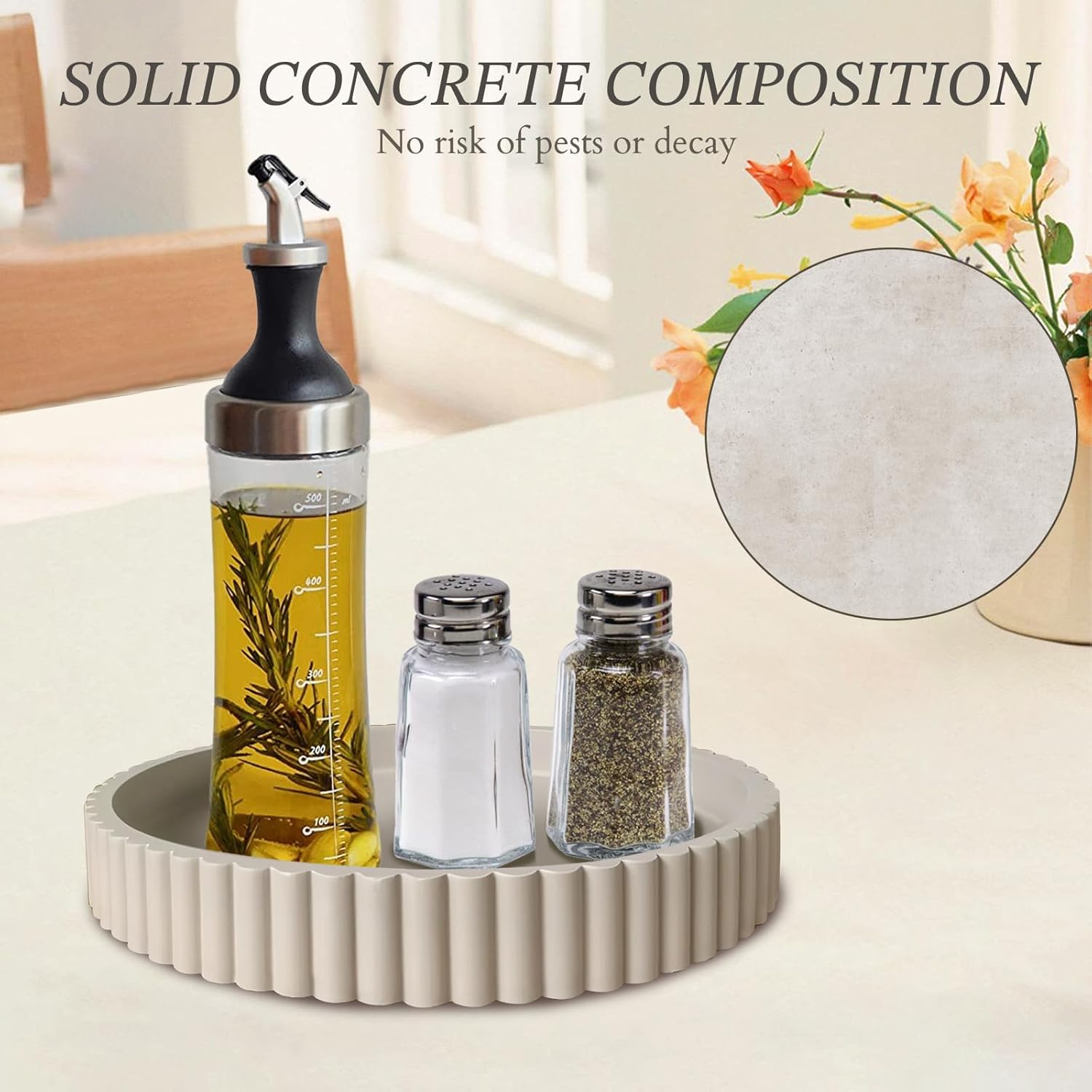 Large Round Decorative Tray for Coffee Table