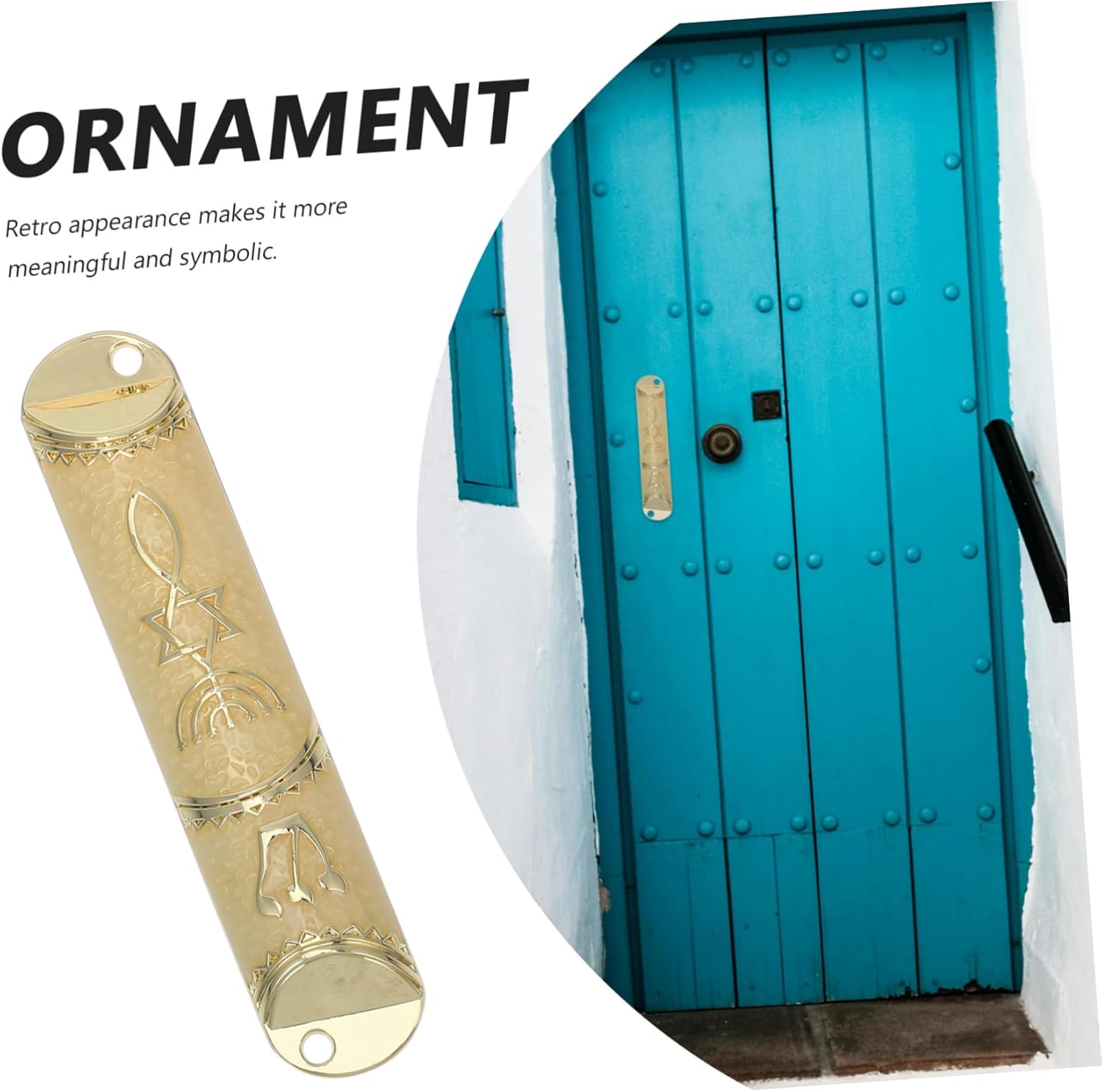 1set Classic Metal Mezuzah Religious Door Decor