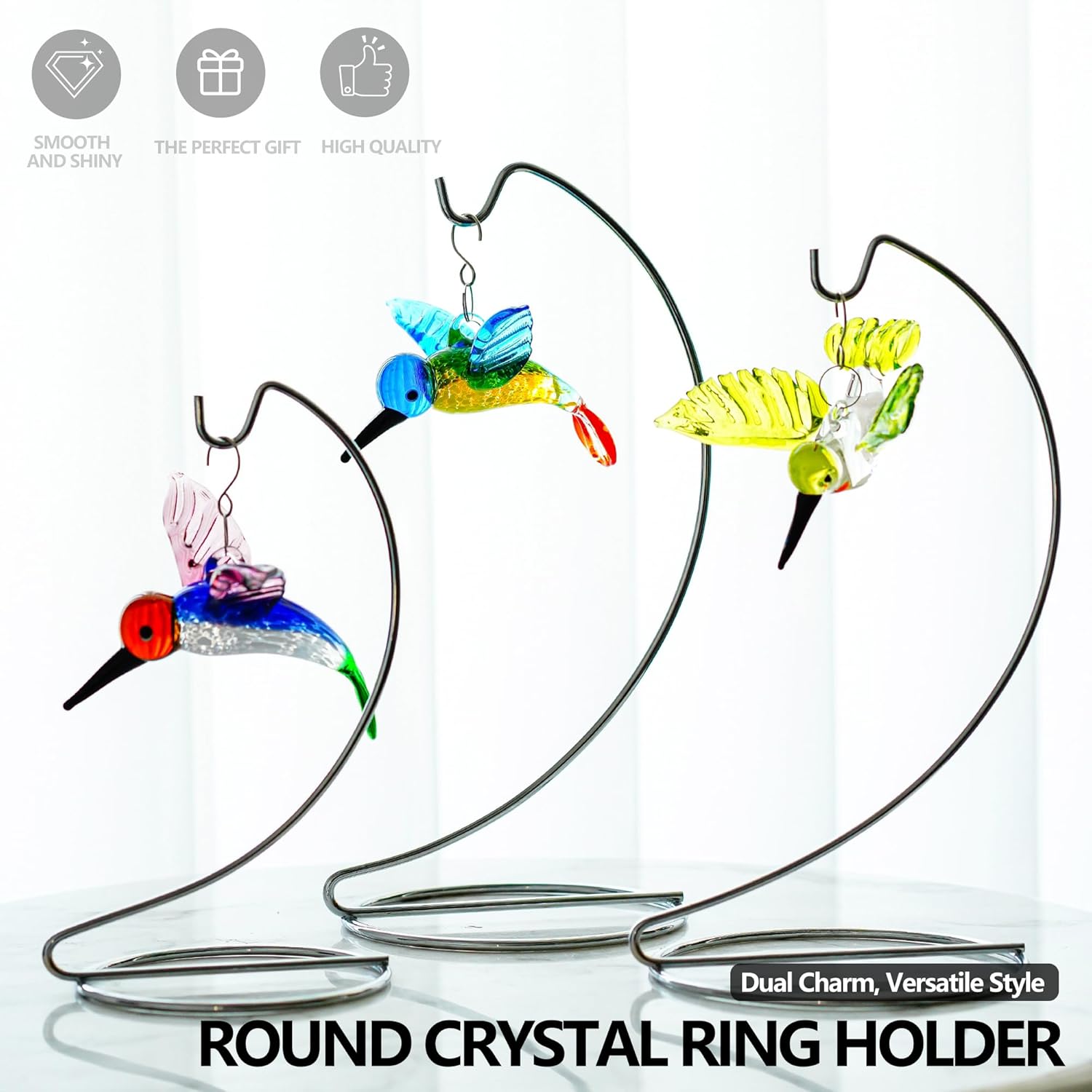ZEERSHEE 3 Pcs Iron Hanging Stand Display for Decorations