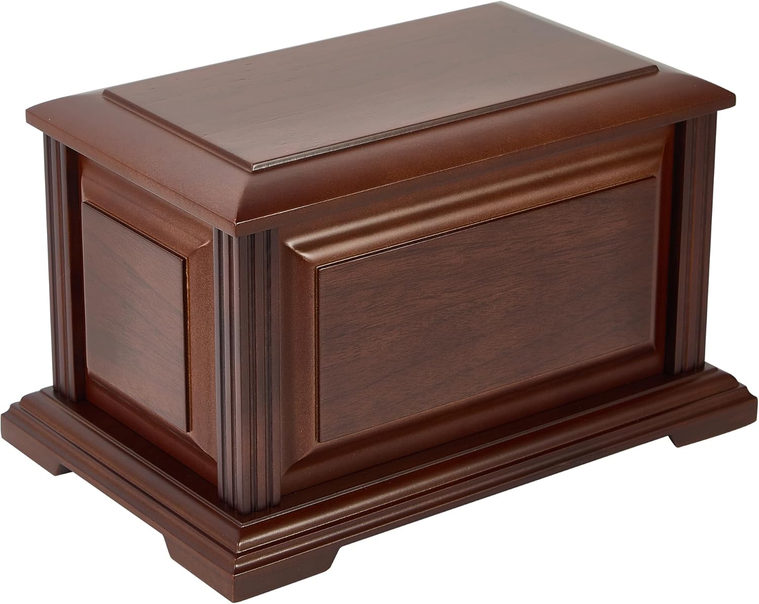 Handcrafted Wooden Cremation Urn Box for Human Ashes 225lbs Capacity