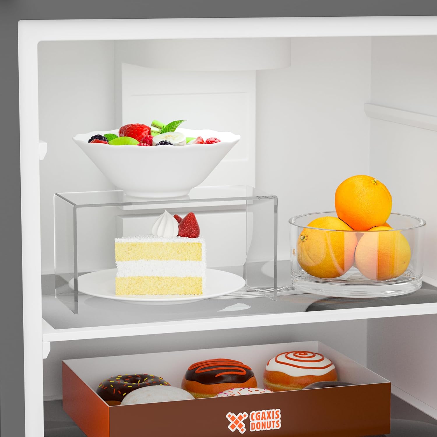 3pcs 9x95x10 Inch Clear Acrylic Display Risers Shelf
