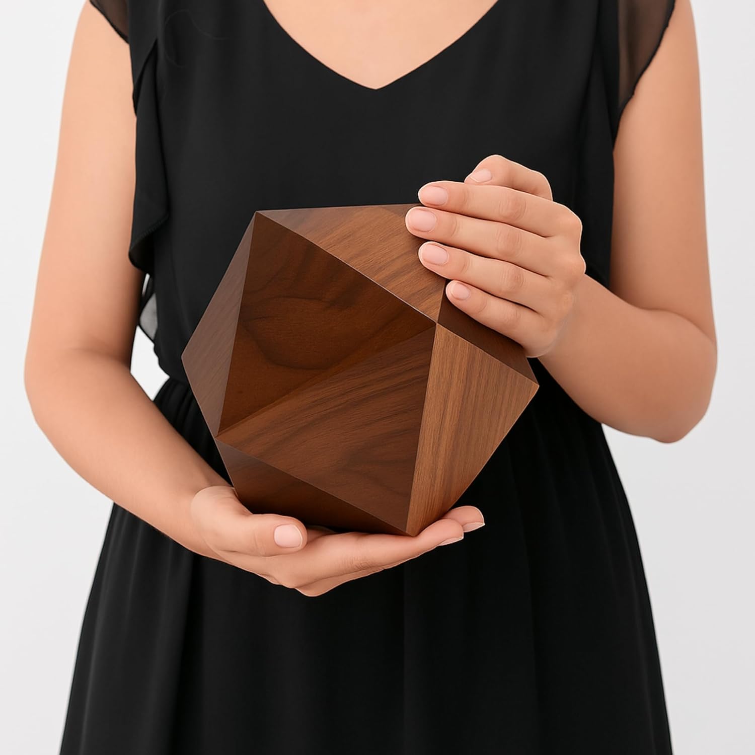 Handmade Rosewood Cremation Urn - 20-Sided Memorial Box