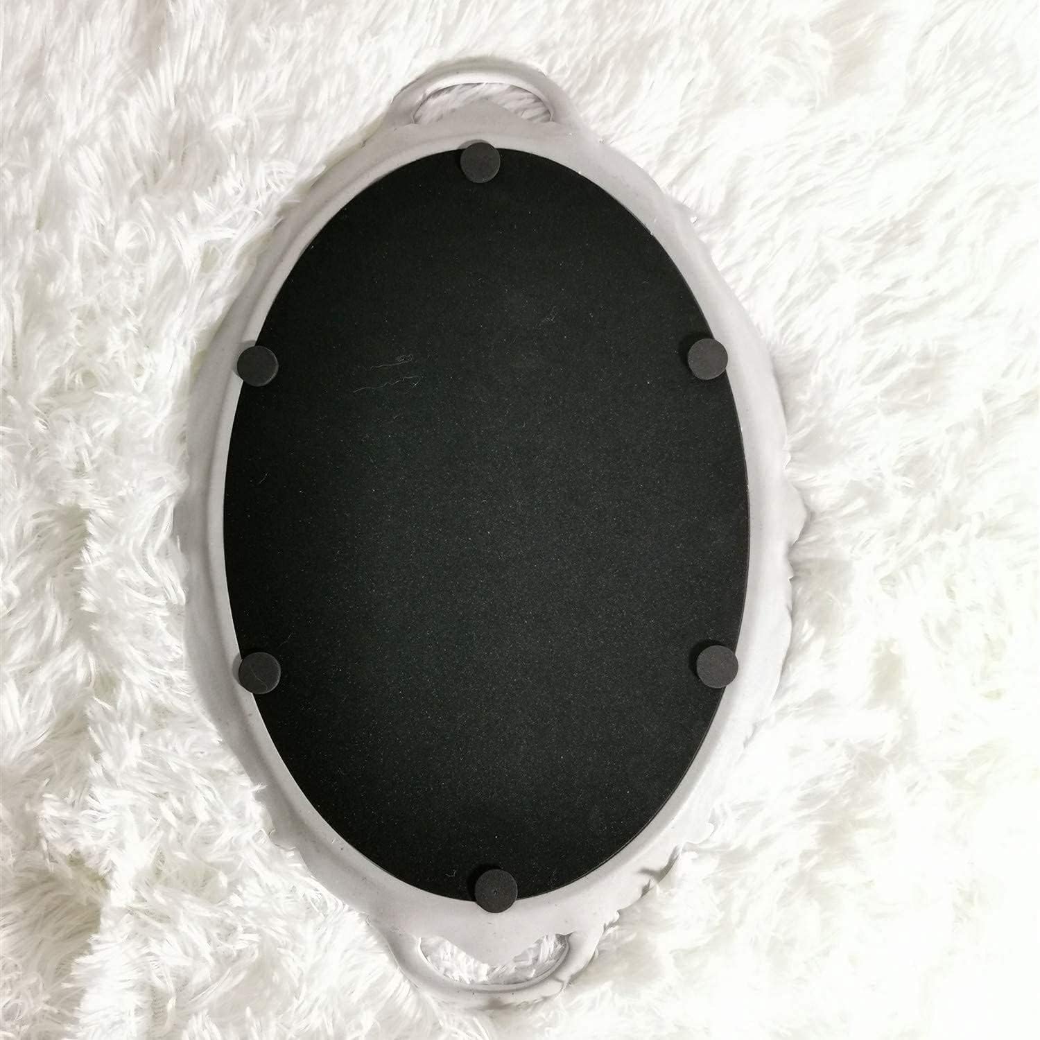 Oval Decorative Mirror Tray French Style Golden Silver