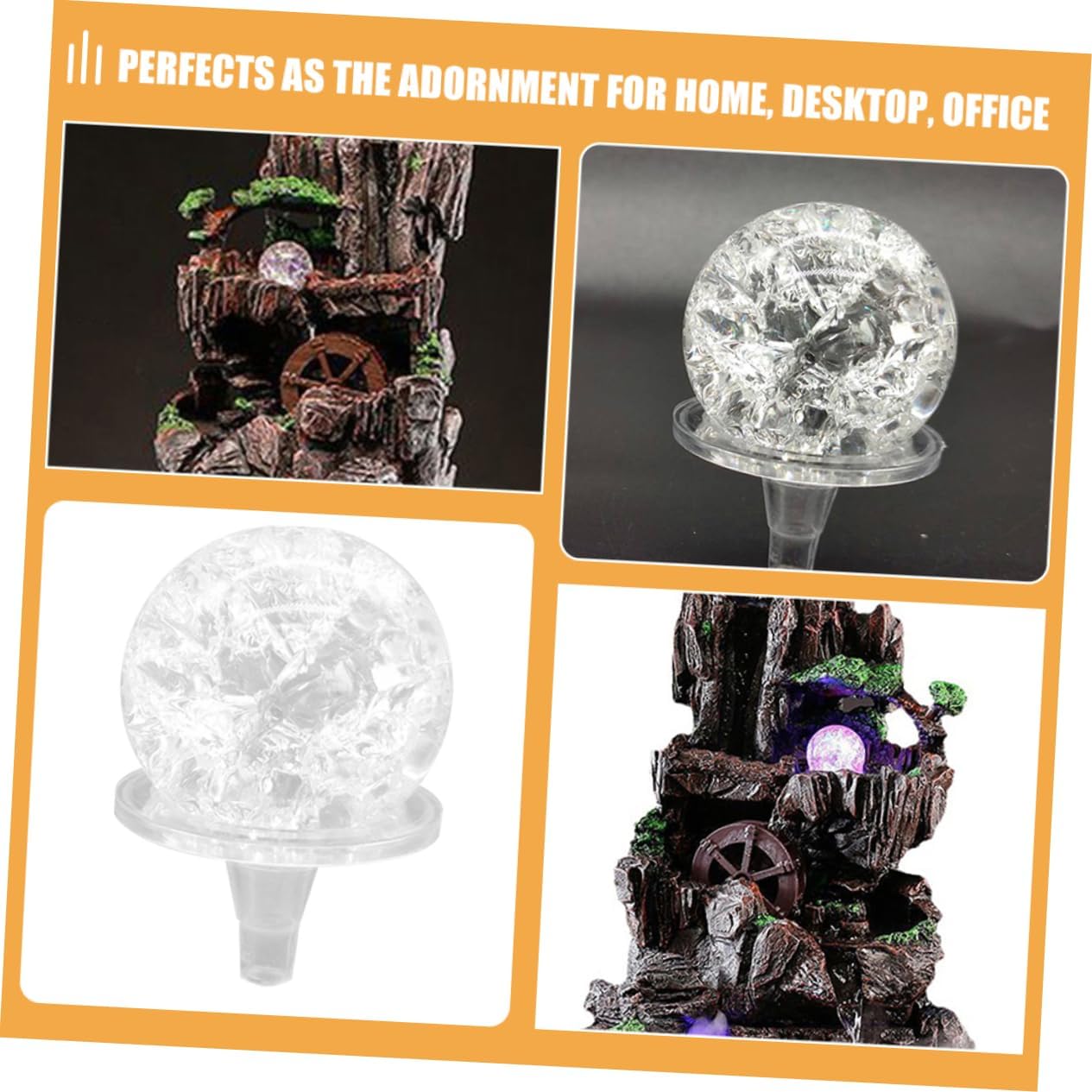 Magiclulu Crystal Ball Ornament Decor for Home Office