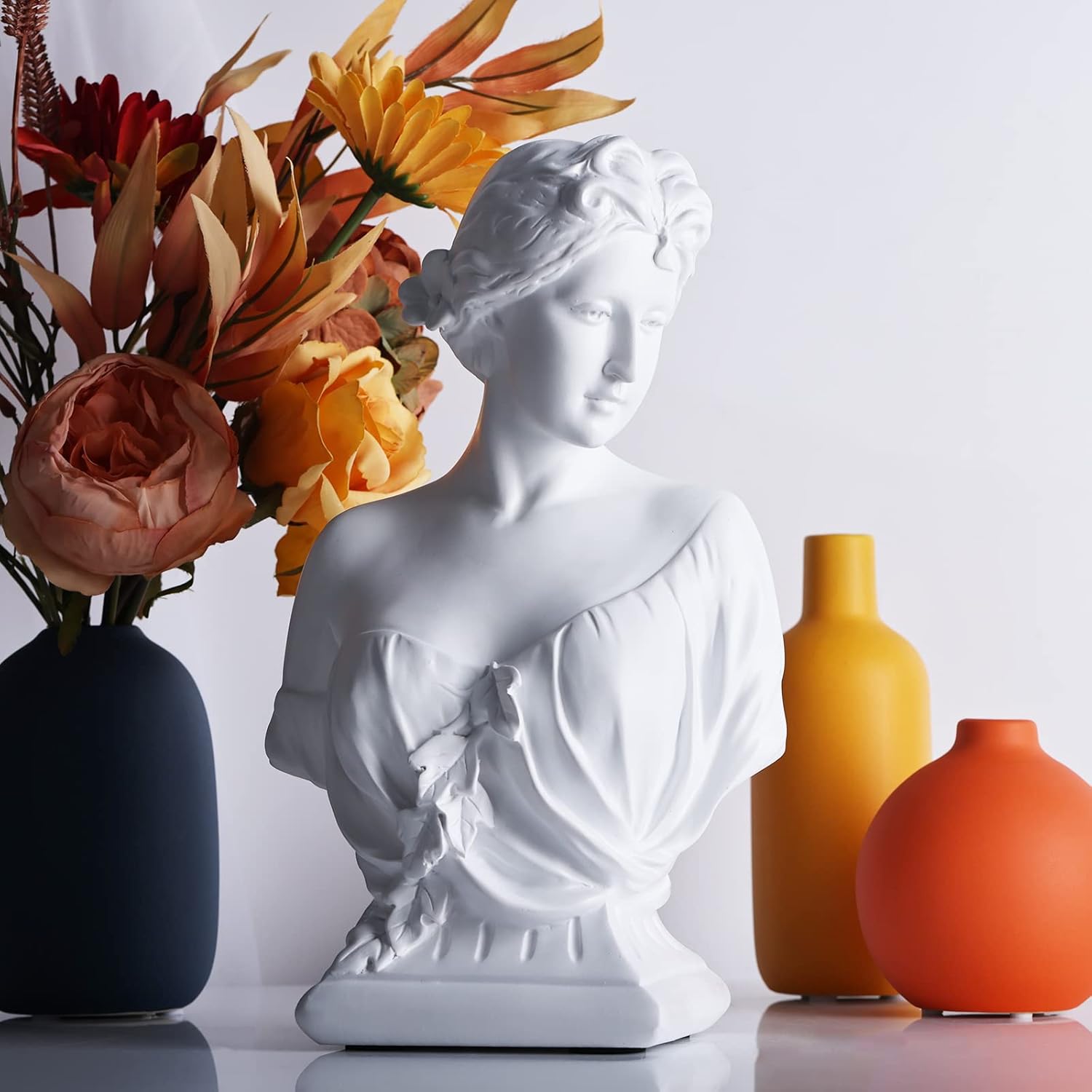 12 Inch Young Venus Bust Statue - Greek Goddess Home Decor