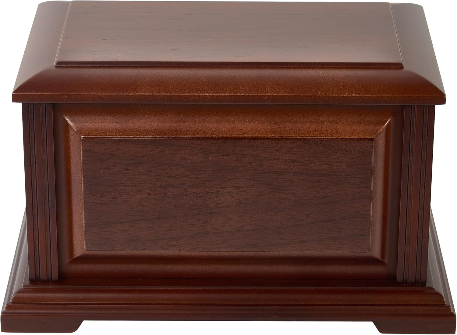 Handcrafted Wooden Cremation Urn Box for Human Ashes 225lbs Capacity