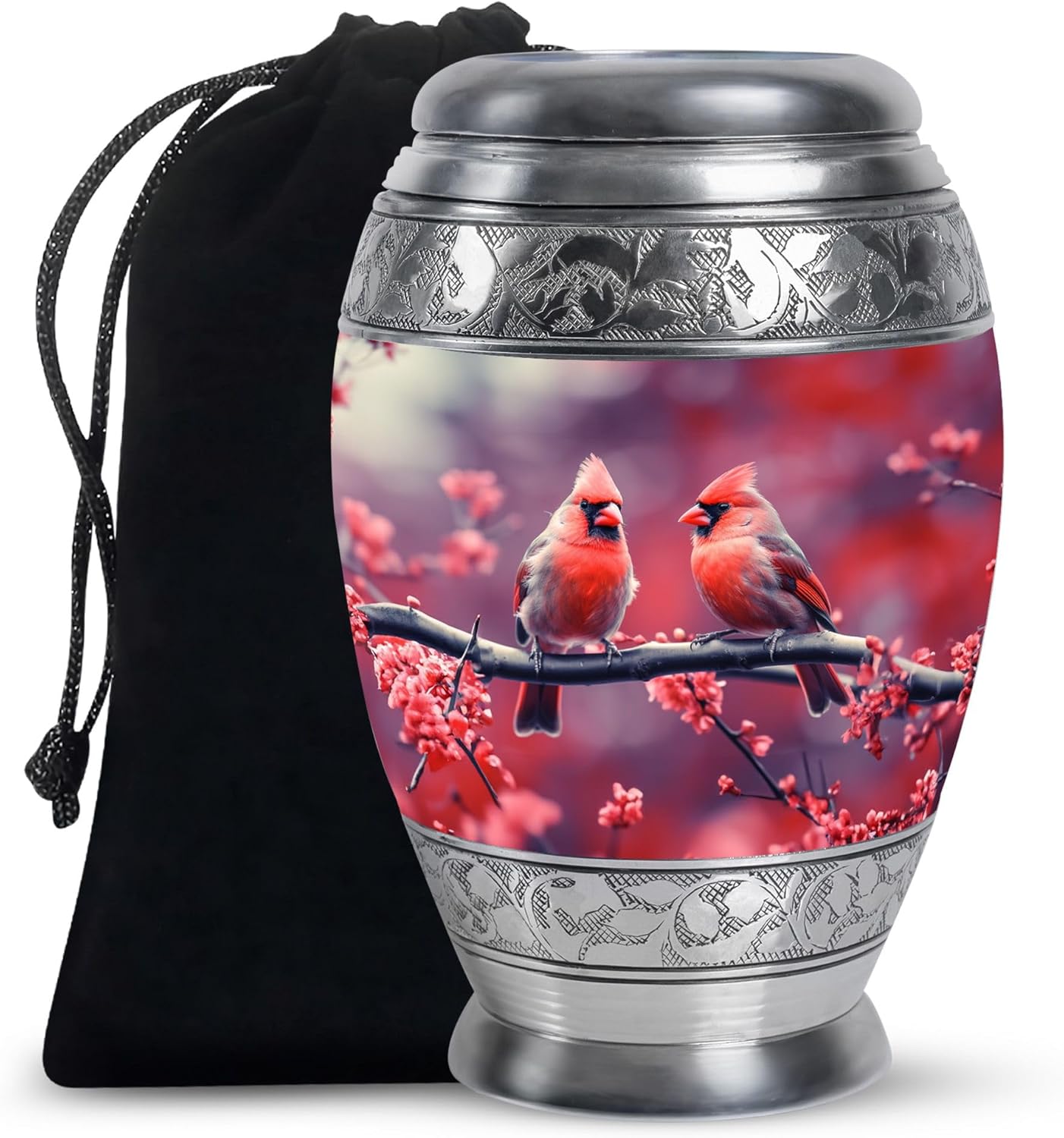 Springtime Cardinal Urns for Human Ashes