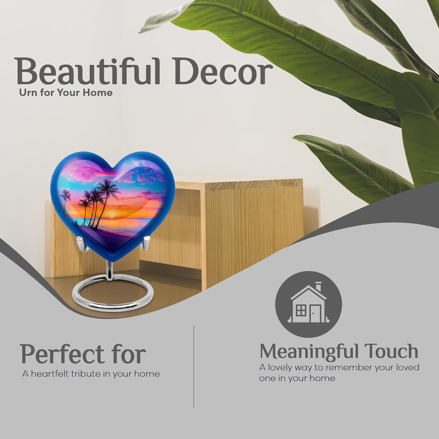 Beach Sunset Cremation Urns Combo - 10 Inch 3 Inch
