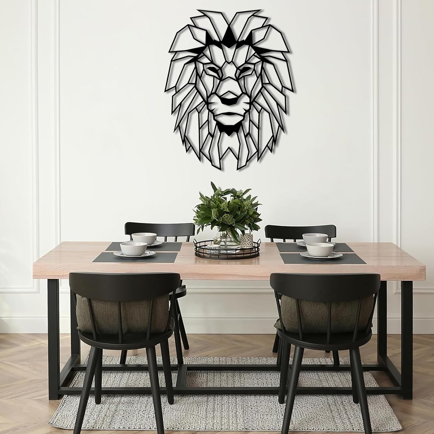 ICEWQOQU Lion Head Metal Wall Art
