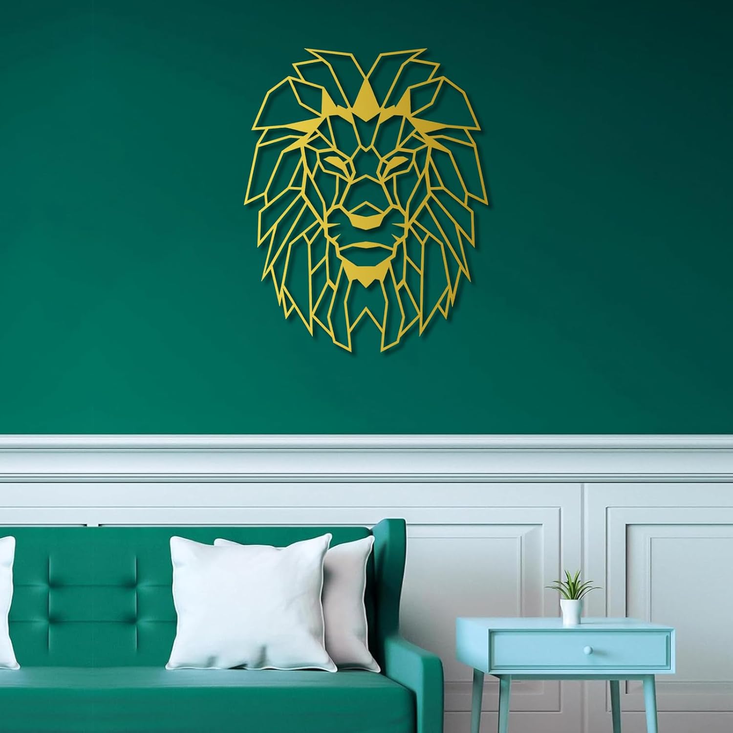 ICEWQOQU Lion Head Metal Wall Art