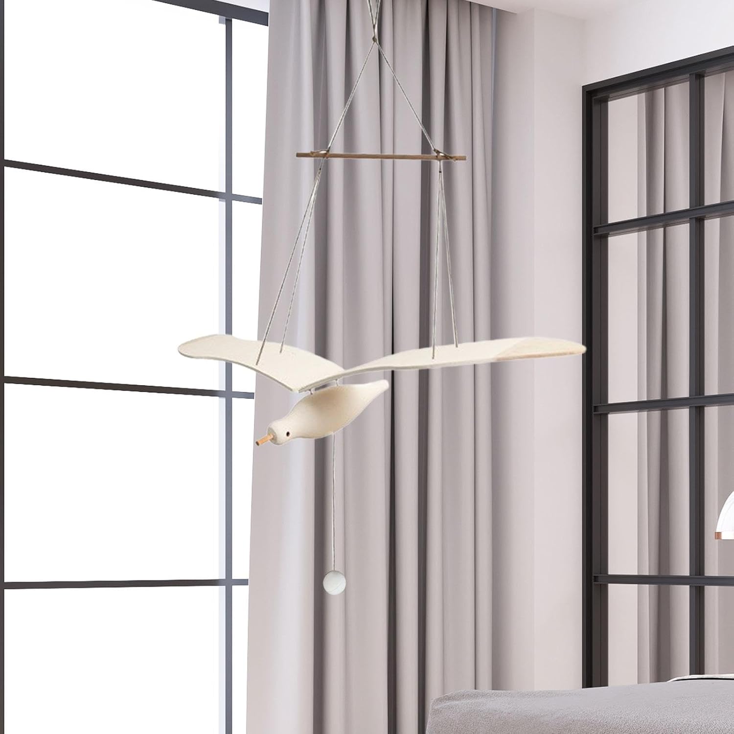 Wooden Seagull Mobile for Home Decor